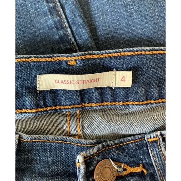 Levi's classic straight 5 pocket jeans size 4 regular euc - Picture 2 of 8